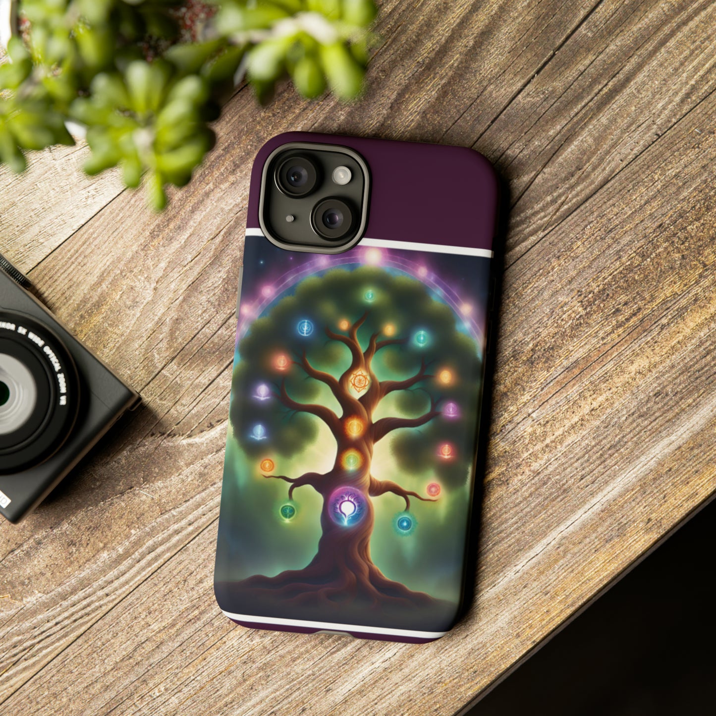 Magenta Purple Tree Tough Case