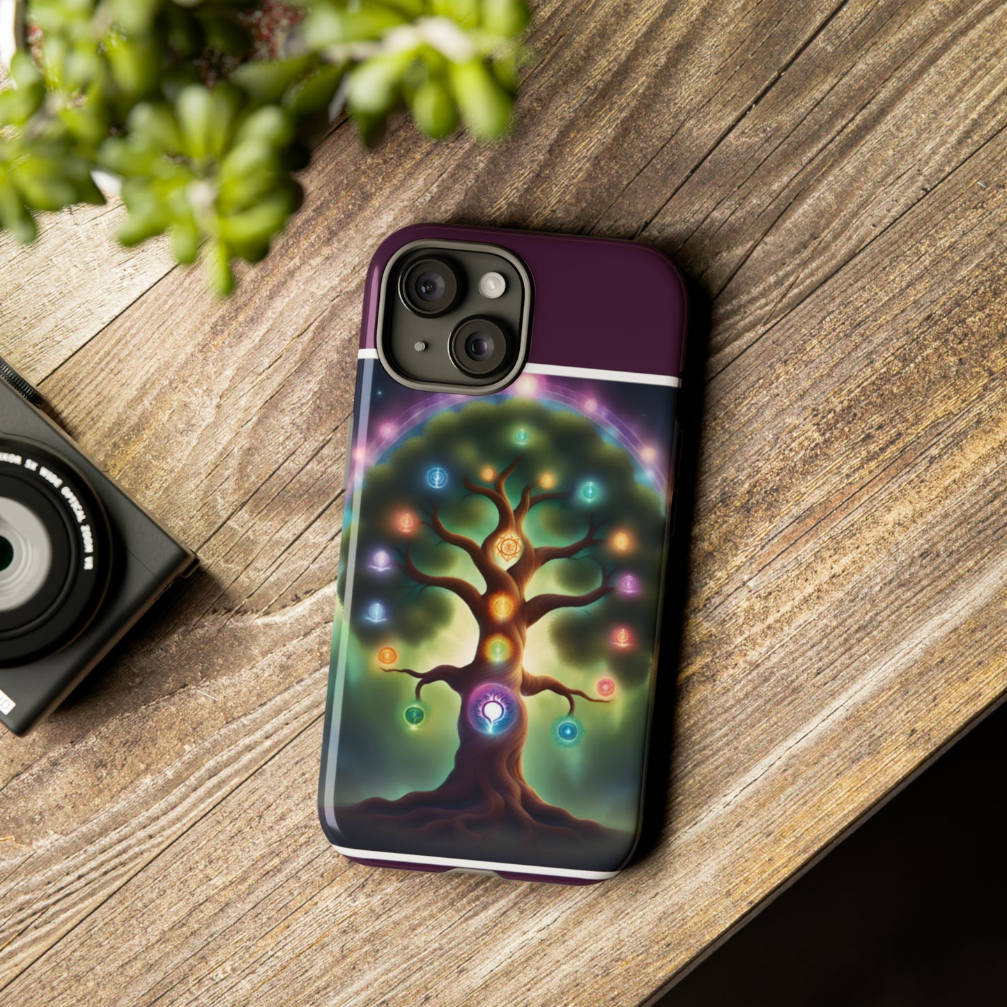 Magenta Purple Tree Tough Case